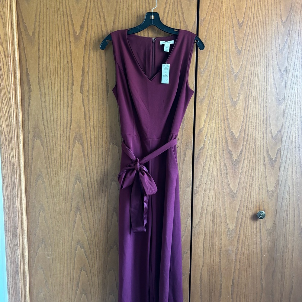 WHBM Belted Sleeveless Crepe Jumpsuit with pockets! NWT